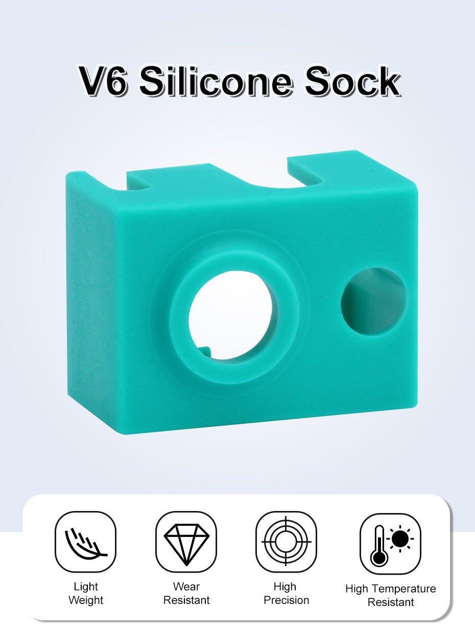 2pc high temp silicon socks (320°c) for V6 or Volcano Heater Blocks - V6 Heater Block - 27100841 - DREMC STORE