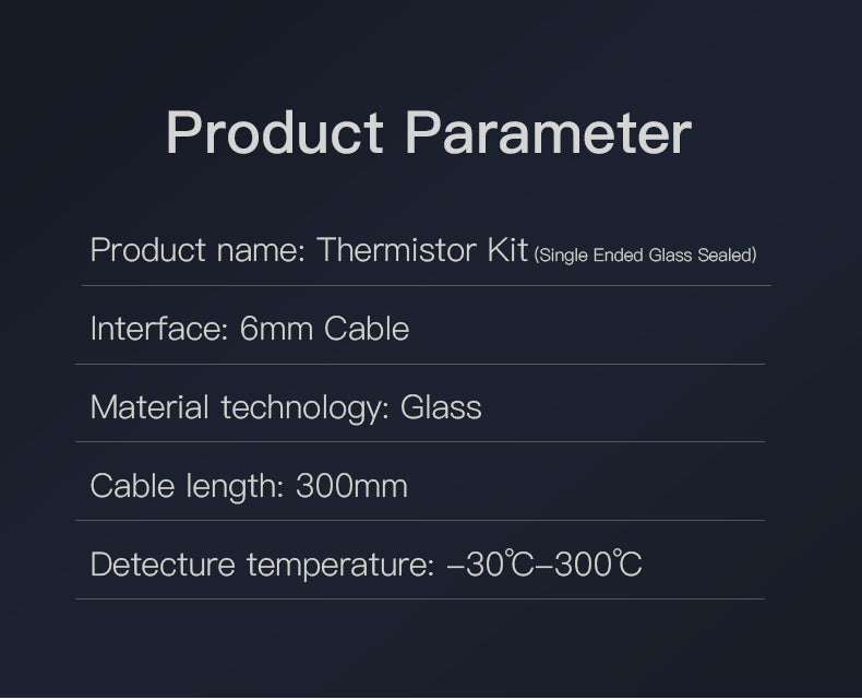 Creality Universal 3950 100k Bean Style Thermistor Kit for 3D Printers