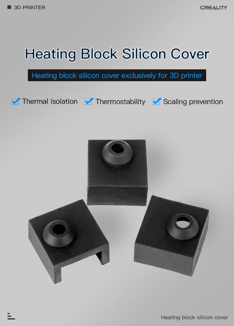 3PC Silicon Socks for Nozzle MK8 Block for Ender 3 / CR 10S - 3203030005 - DREMC STORE