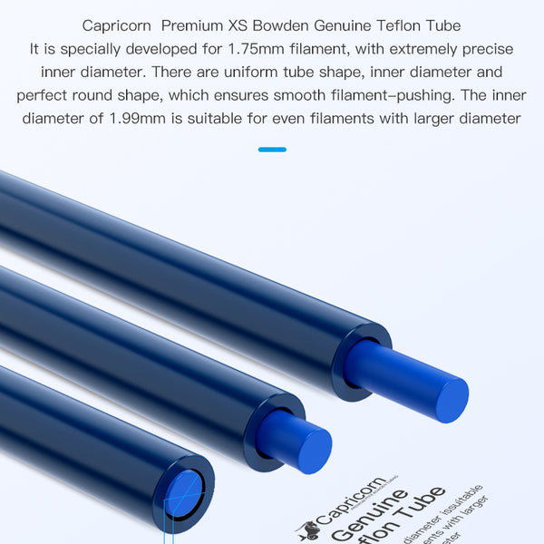 2M Capricorn XS PTFE Tube 1.9mmx4mm for Ender 3 / 5 Series & CR10 Seri