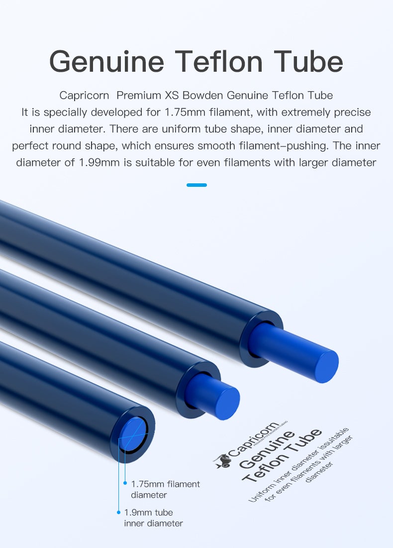 1.2M Capricorn XS PTFE Tube 1.9mmx4mm for Ender 3 / 5 Series and CR10 Series