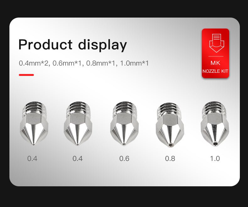 5pc Creality MK Copper Nozzles Kit - 4004020056 - DREMC STORE