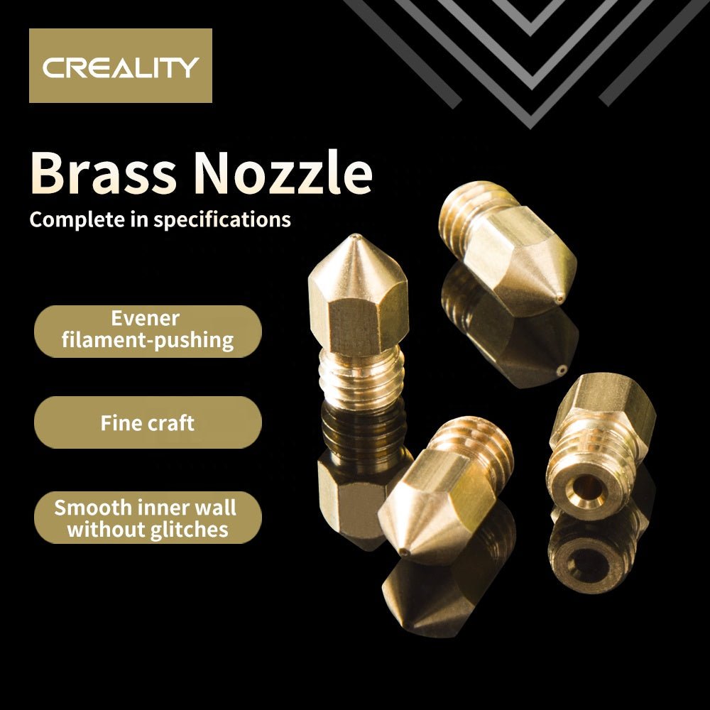 5PCS Creality MK8 Brass Nozzle 3D Printing (0.2mm - 1.0mm) - 0.2mm - 4004020003 - DREMC STORE