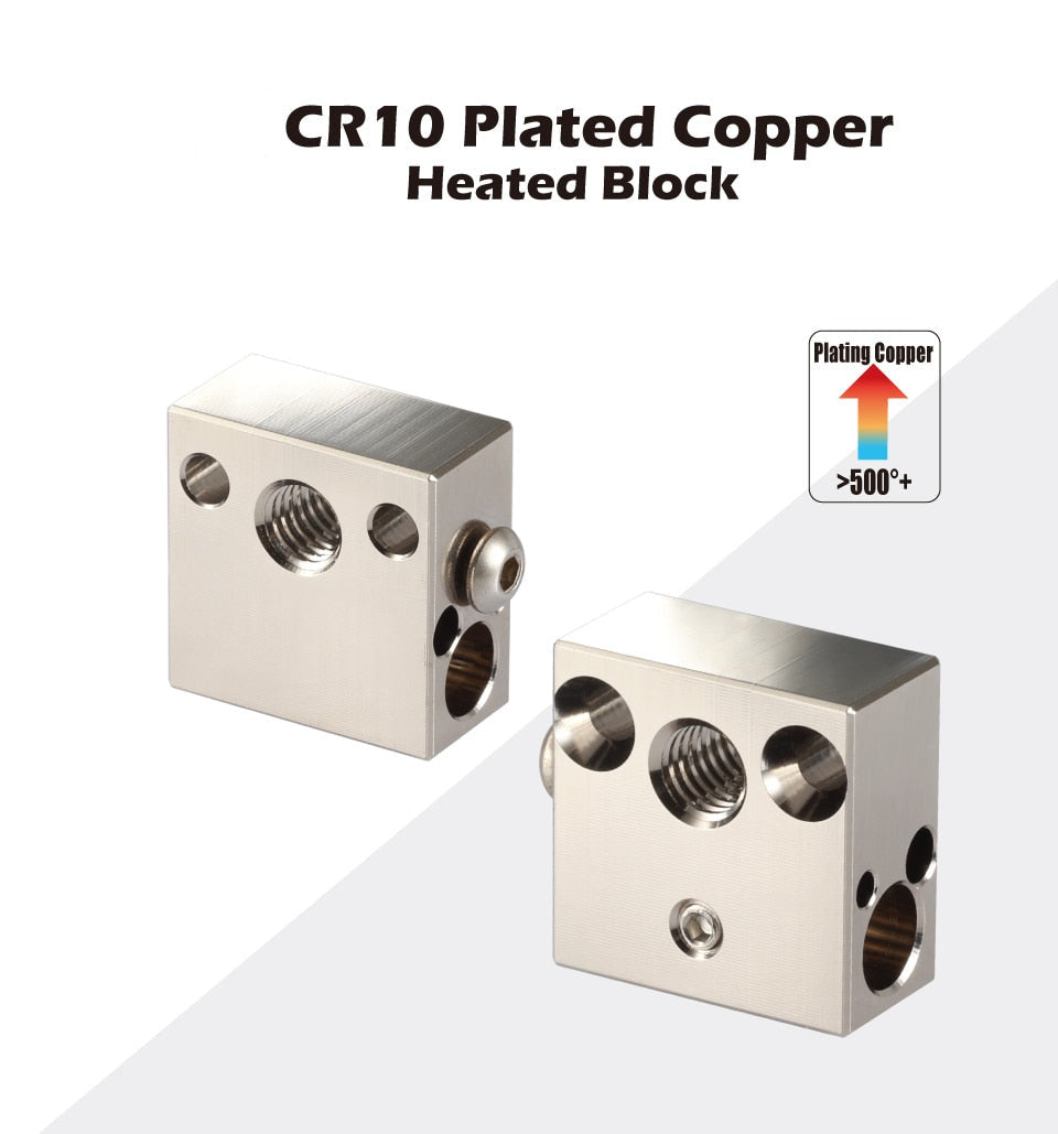 Heater Block Kit (Plated Copper) for Ender 3 / 5 Series