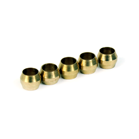 Micro Swiss Spare 4mm brass Compression Sleeves (Pack of 5)