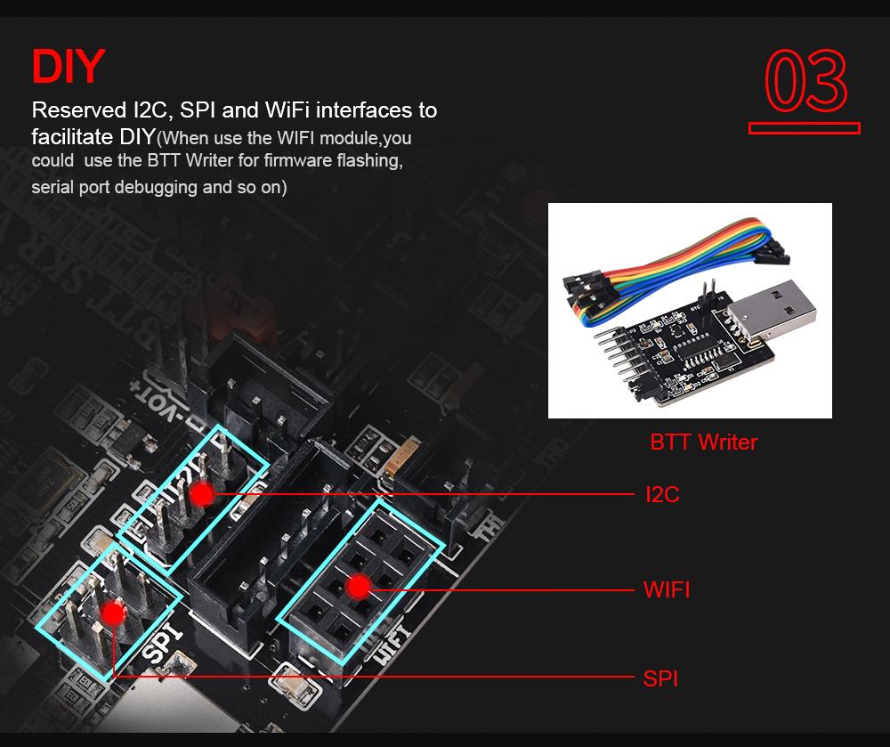 BIGTREETECH BTT Writer V1.0 Module To ESP-01S WIFI Module Expansion 3D Printer Parts For SKR V1.4/SKR V1.4 Turbo Control Board