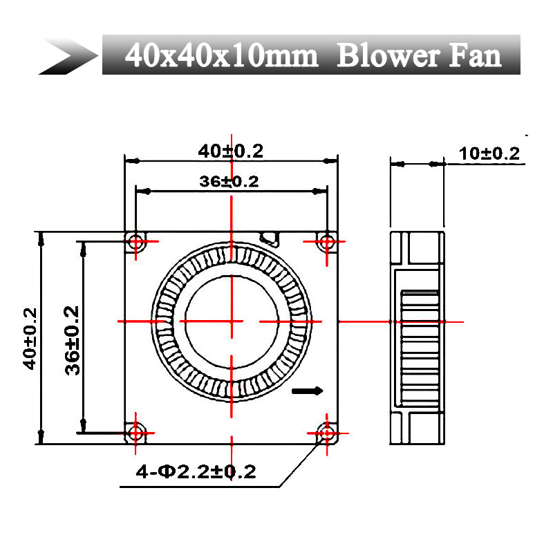 GDSTIME GDB4010 24v Mini Blower Fan