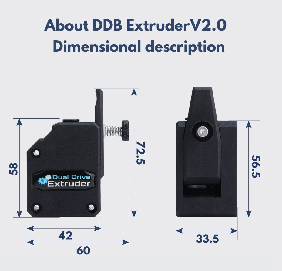 Trianglelab Dual Drive Extruder DDB V2.0 For Ender 3/6 / CR10