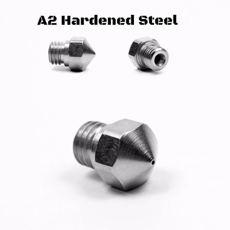 Micro Swiss A2 Hardened Steel Nozzle for MK10 All Metal Hotend