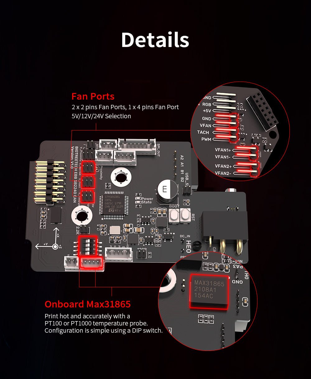 Bigtreetech EBB SB2209 / EBB2240 CAN V1.0 for Voron StealthBurner - EBB SB2209 CAN V1.0 - 1020000425+1060000637 - DREMC STORE