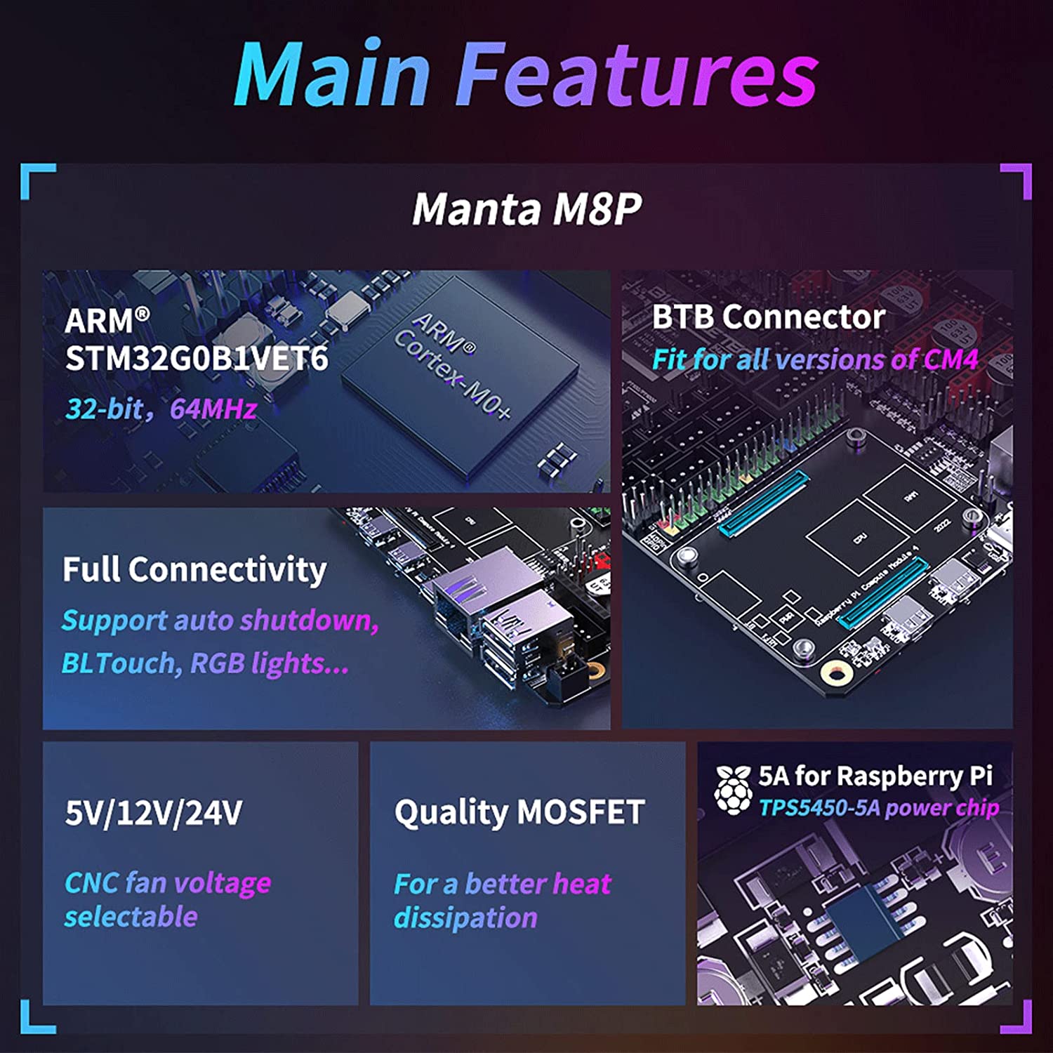 Bigtreetech Manta M8P V1.1 Control Board Klipper - 1020000410 - DREMC STORE