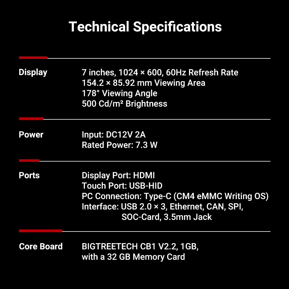 Bigtreetech Pad 7 with Pre - installed CB1 Core Board - 1040000041 - DREMC STORE
