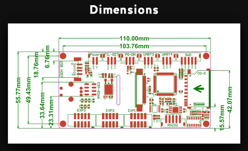 Bigtreetech TFT35 / TFT50 / TFT70 V3.0.1 Touch Screen/12864LCD - TFT35 - 1040000019 - DREMC STORE