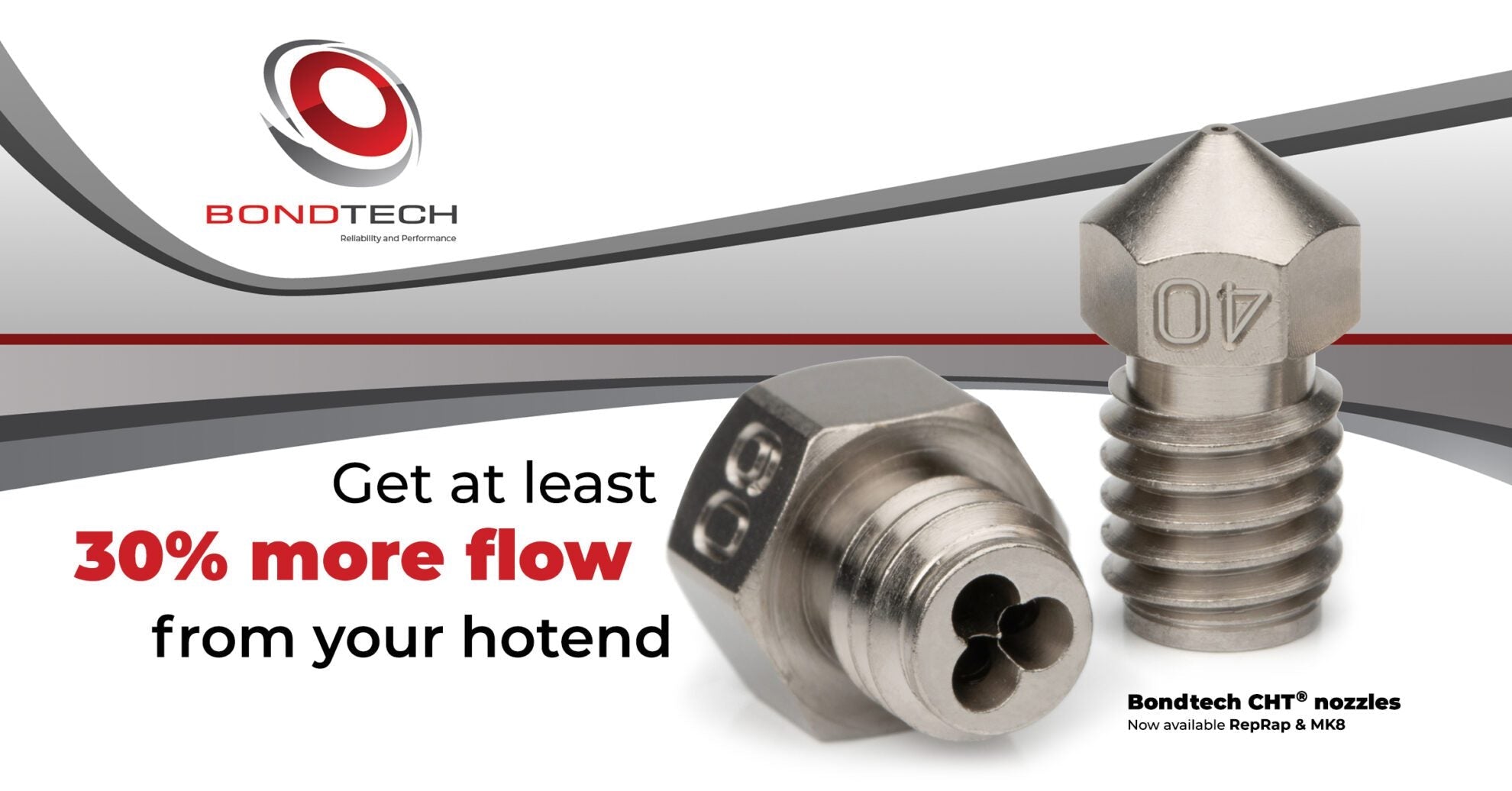 Bondtech CHT® MK8 Coated Brass Nozzle - 0.4mm - 600 - C - CHT - MK8 - 175 - 40 - DREMC STORE