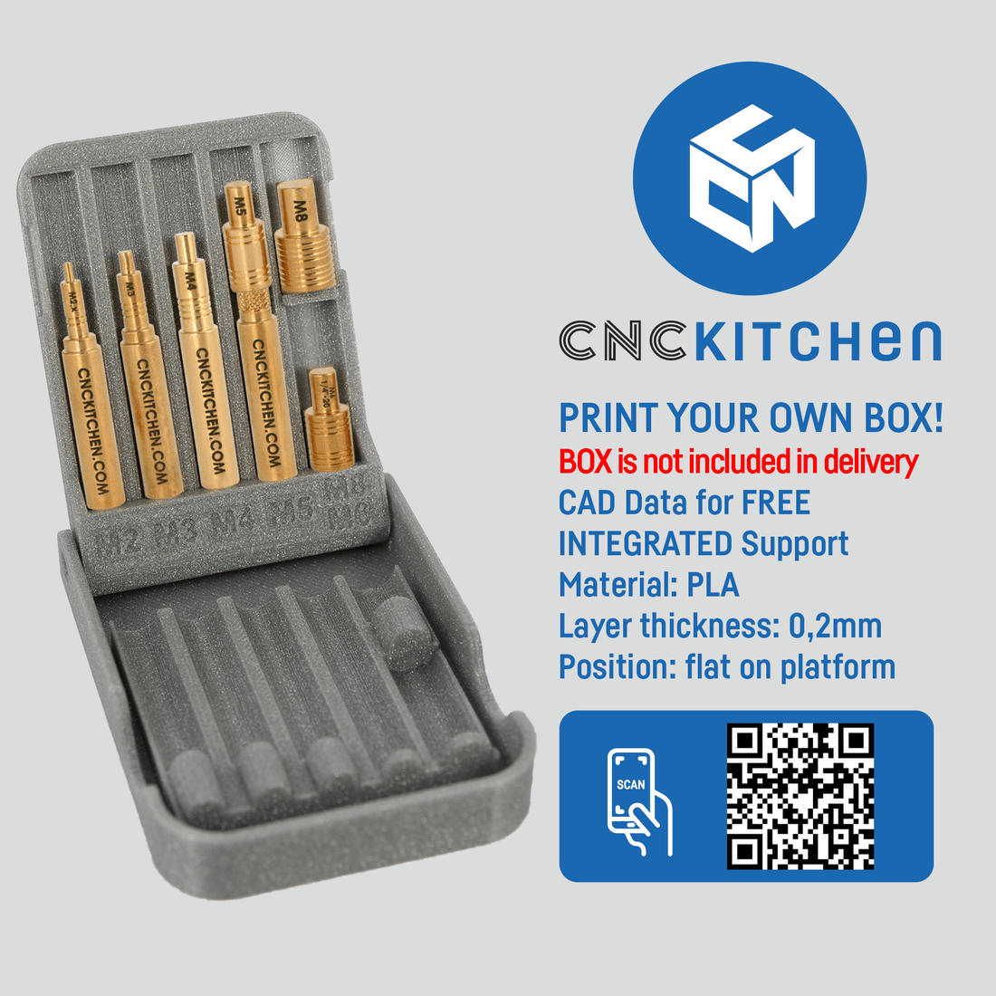 CNC Kitchen Soldering Tips V2 for M2,x, M3, M4, M5, M6+1/4", M8 - CNC - M2 - M8 - DREMC STORE