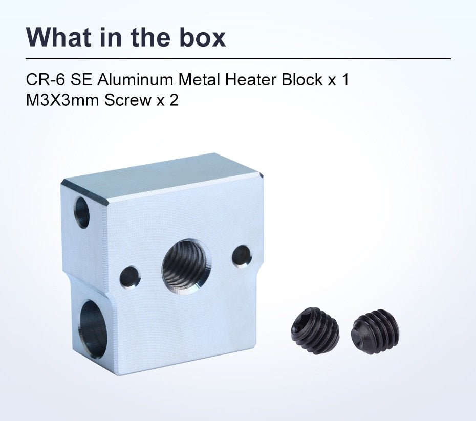 CR 6 SE / MAX / Ender 3 Neo Series Compatible Aluminum Heater Block - 83946665 - DREMC STORE