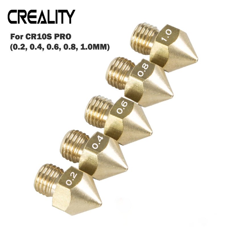 Creality 5PCS 3D Printing Brass Nozzle For CR - 10S Pro/CR - 10 MAX - 0.8mm - 4004020001 - DREMC STORE
