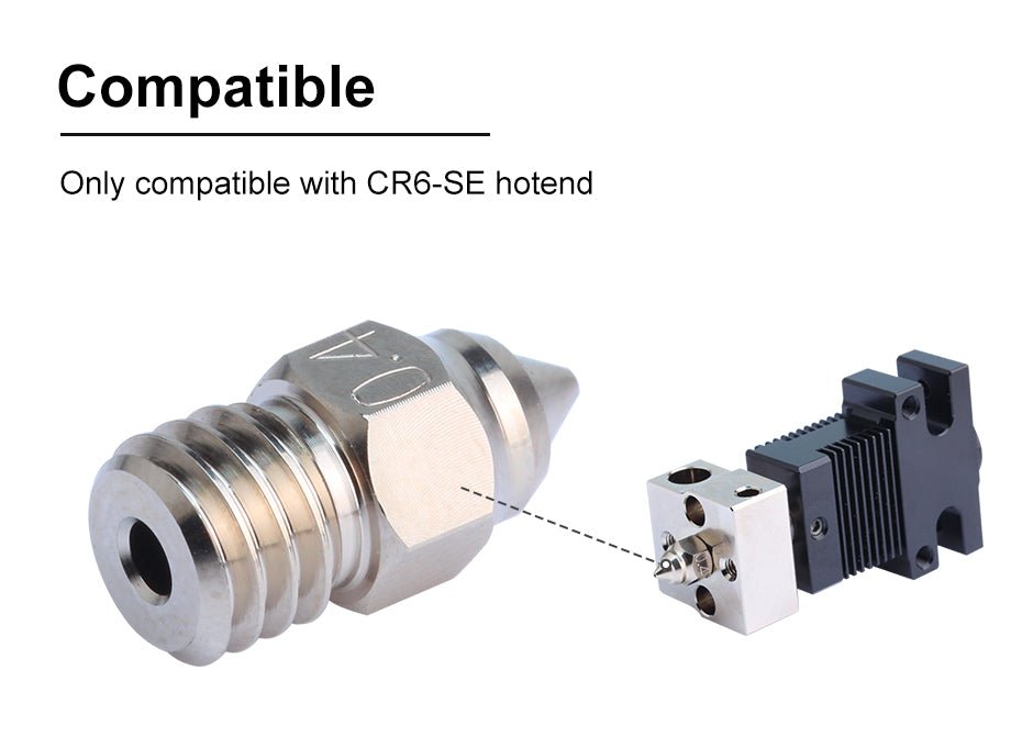 Creality Comptaible CR - 6 SE Ender 3 S1 Sprite Extruder MK8 Plated Copper Nozzle - 0.25mm - 63990185 - DREMC STORE