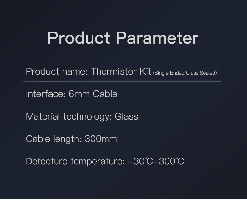 Creality Universal 3950 100k Bean Style Thermistor Kit for 3D Printers - 4004070029 - DREMC STORE