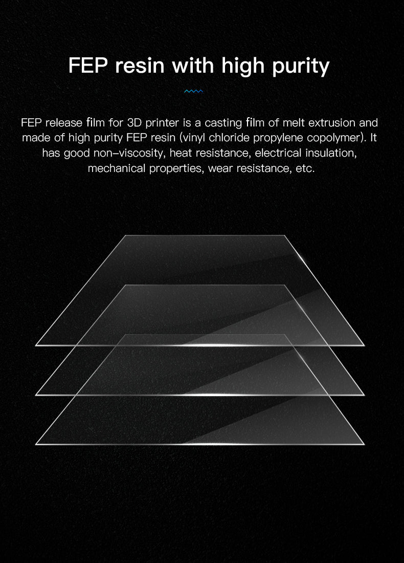 5pc Release Film FEP 280*200*0.15mm for Creality Halot SKY, LD-006 / Elegoo Saturn / ANYCUBIC Mono X / Flashforge Foto 8.9