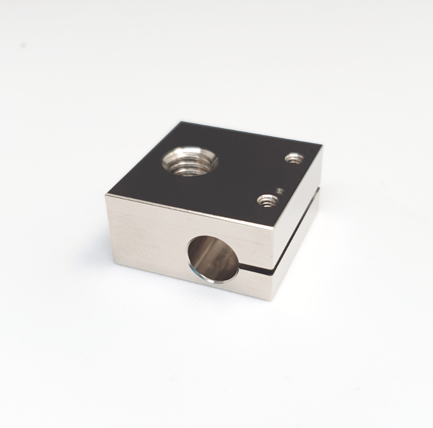 DREMC All Metal Hotend Spares (All Metal Heat Break, Plated Heater Block, Plated Nozzle) - Plated Heater Block - BB - HB - S - DREMC STORE