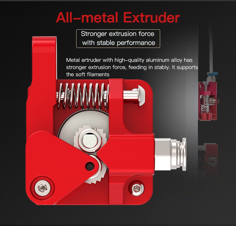 Dual Gear Metal Extruder for Ender 3/5/6 & CR 10s Pro - 4001020010 - DREMC STORE