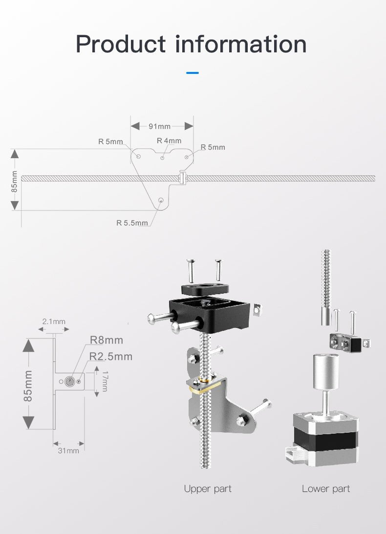 Dual Z Axis Screw Rod Upgrade Kit Double Screw for Ender 3 Series - 4003010022 - DREMC STORE