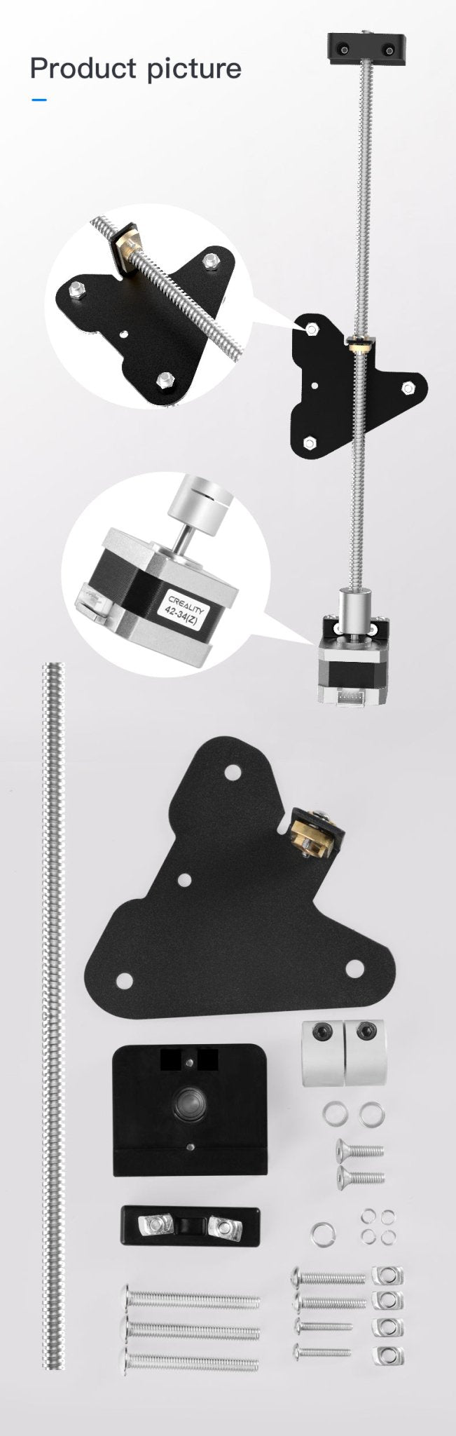 Dual Z Axis Screw Rod Upgrade Kit Double Screw for Ender 3 Series - 4003010022 - DREMC STORE