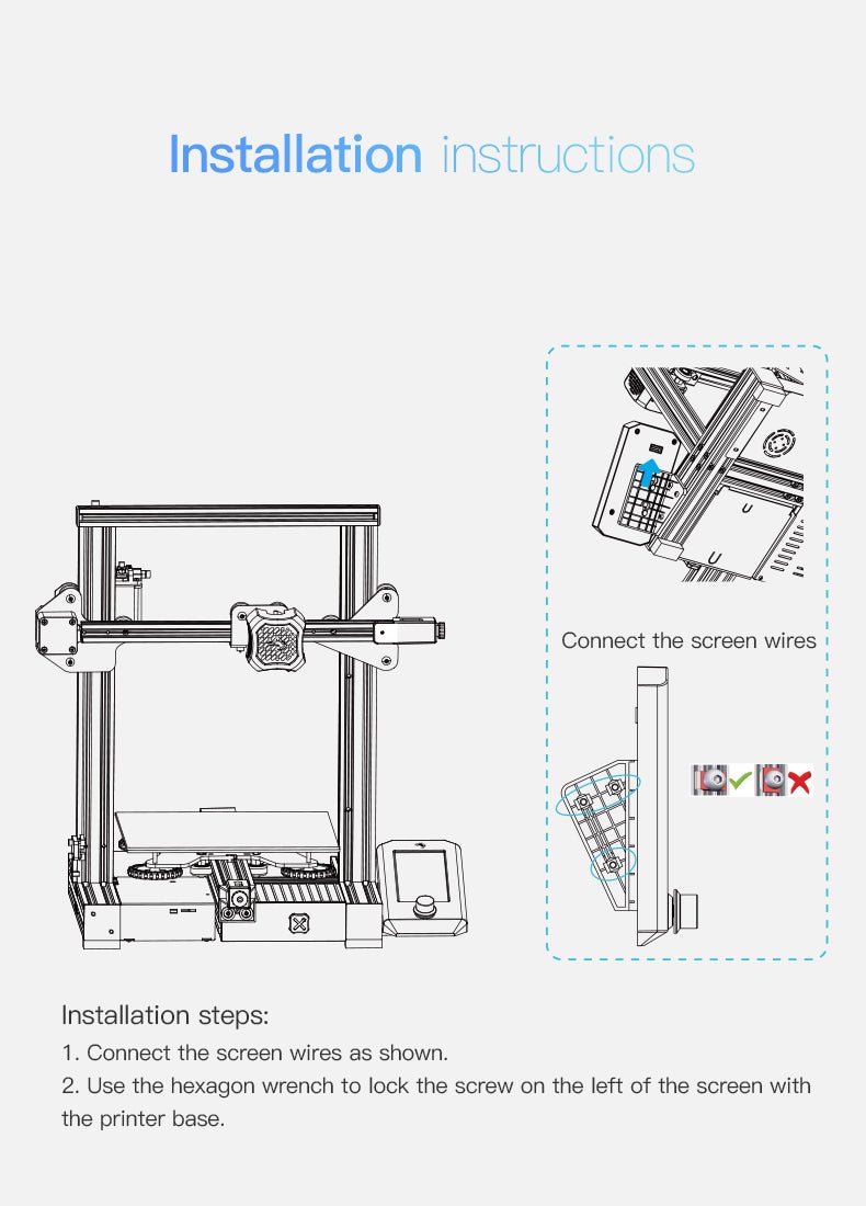 Ender 3 V2 Replacement Screen Kit - 4001050013 - DREMC STORE