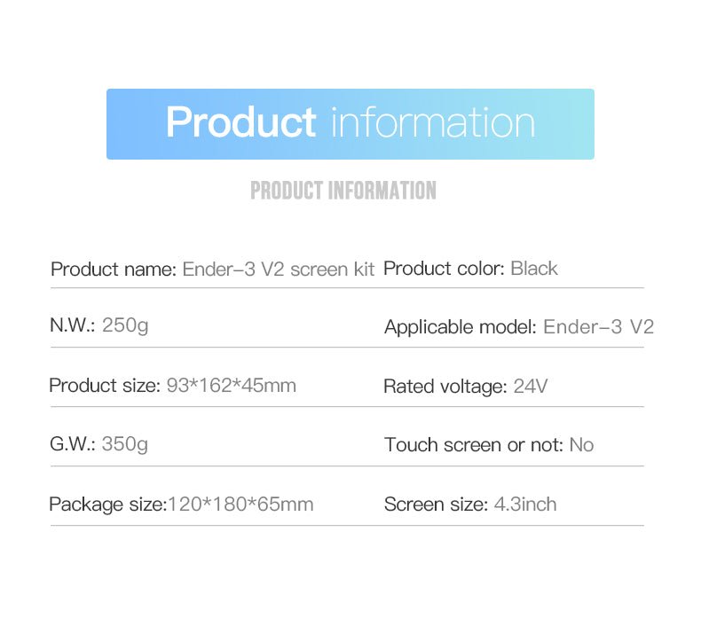 Ender 3 V2 Replacement Screen Kit - 4001050013 - DREMC STORE