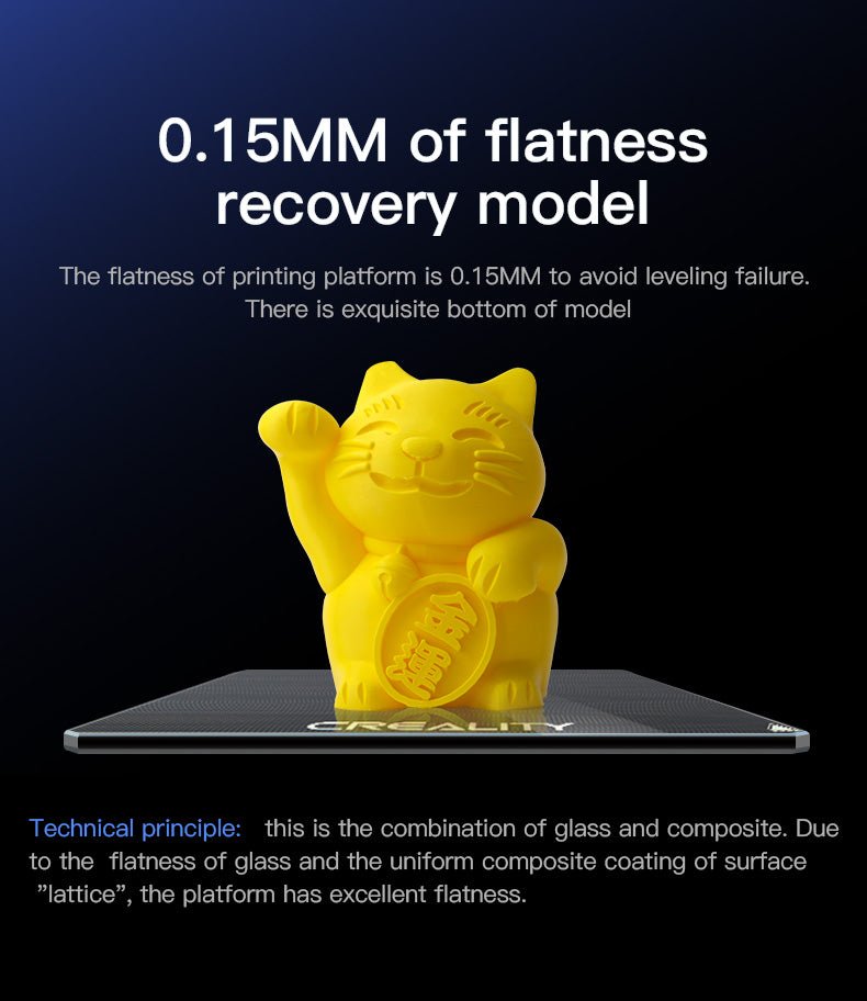 Ender 5 Plus Carborundum Glass Bed Platform 377*377mm - 4004090040 - DREMC STORE