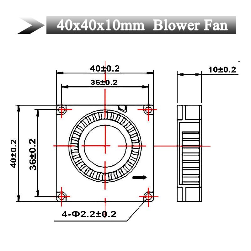 GDSTIME GDB 4010 Mini Blower Fan 24v - 12 000rpm - GDB4010B24N120X25216 - DREMC STORE