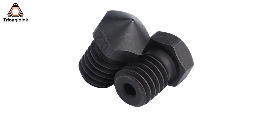 Hardened Steel V6 RepRap Nozzle Compatible TriangleLab - 0.2mm - 78663081 - DREMC STORE