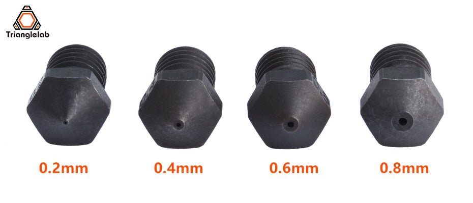 Hardened Steel V6 RepRap Nozzle Compatible TriangleLab - 0.2mm - 78663081 - DREMC STORE