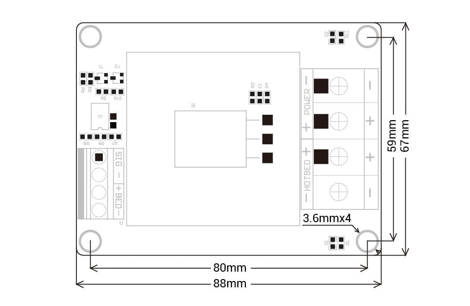 Hotbed Control Module/MOSFET - TL - Large - TL - LARGE - MOSFET - DREMC STORE