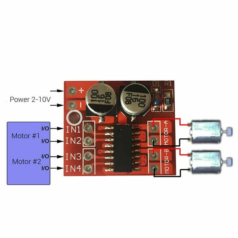 L298N Mini Low Profile DC Motor Driver Dual H-Bridge PWM Control For Arduino / Raspberry Pi - Title - L298N-LL - DREMC STORE
