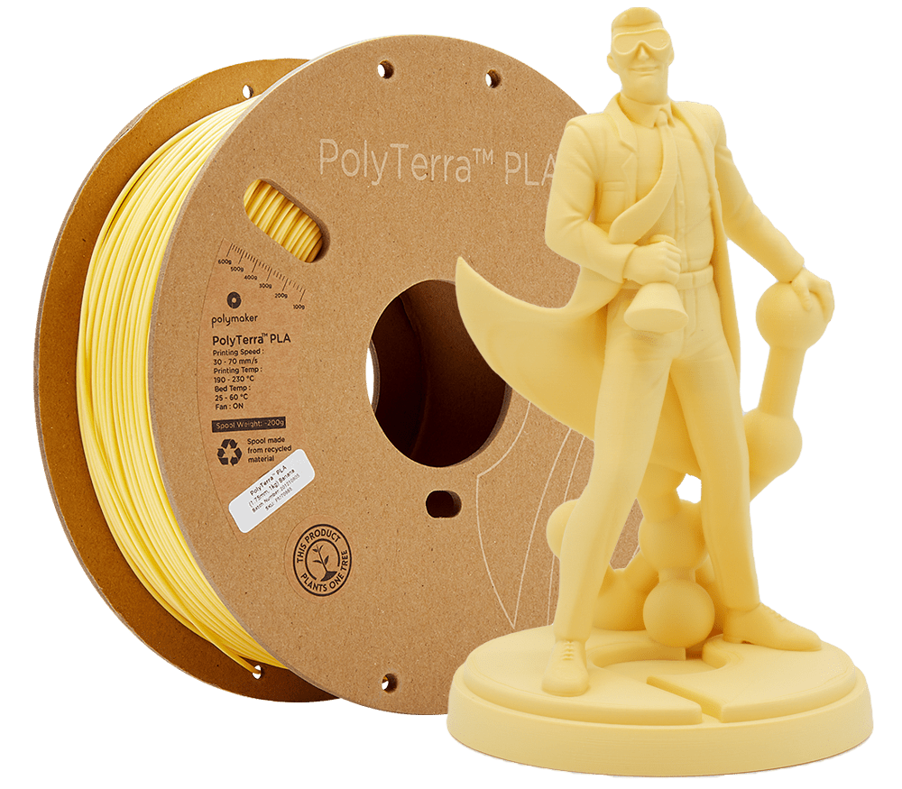 Panchroma™ Matte PLA (Formerly PolyTerra™ PLA) Filament 1.75mm 1kg - Banana Yellow - PM70865 - DREMC STORE