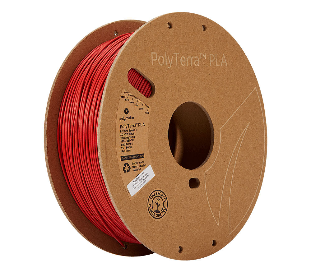 Panchroma™ Matte PLA (Formerly PolyTerra™ PLA) Filament 1.75mm 1kg - Army Red - PM70955 - DREMC STORE