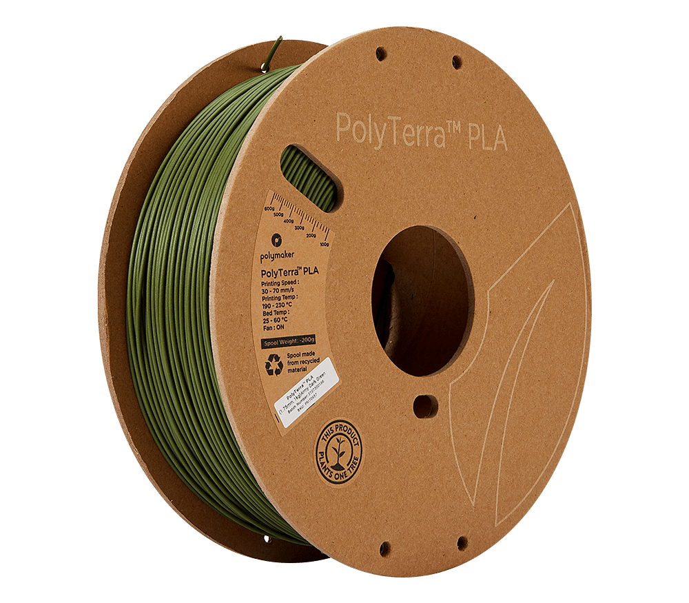 Panchroma™ Matte PLA (Formerly PolyTerra™ PLA) Filament 1.75mm 1kg - Army Dark Green - PM70957 - DREMC STORE