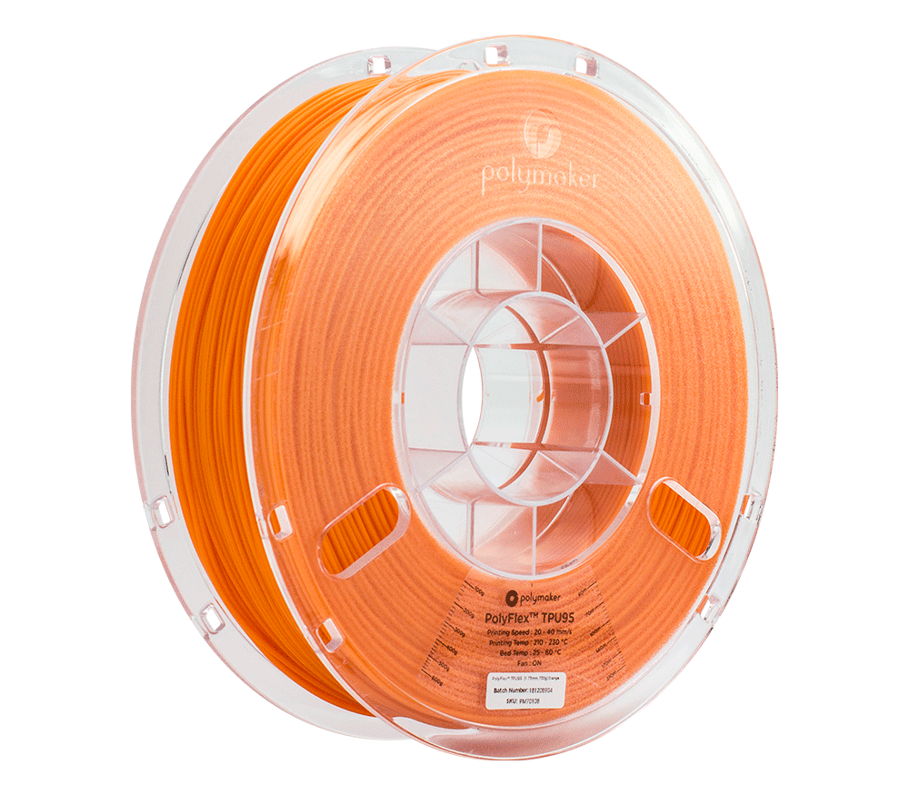 PolyFlex™ TPU95 1.75mm 750g - Orange - PM70108 - DREMC STORE