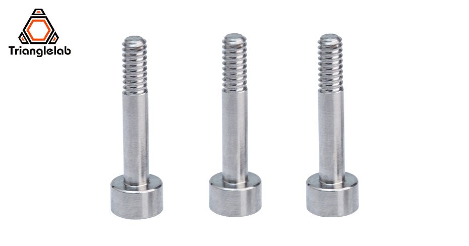 Three Rapido retaining bolts made of titanium, displayed against a white background.