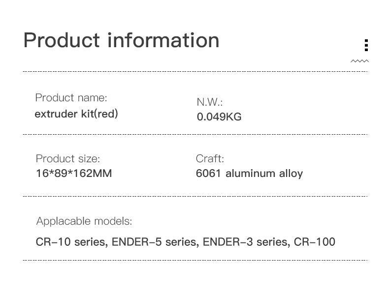 Red Metal Extruder Drive Feed Frame for Creality Ender 3 / Ender 5 - 4001020011 - DREMC STORE