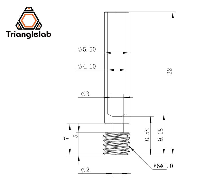 Trianglelab Titanium Heat break for Prusa Mini - 1005001689822459 - DREMC STORE