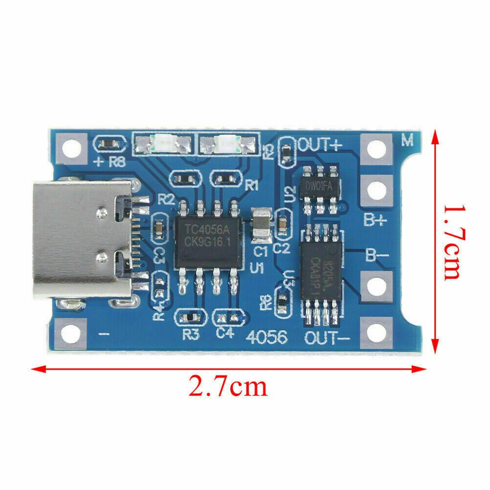 Type C USB 5V 1A 18650 TP4056 Lithium Battery Charger W Protection - TP4056 - C - DREMC STORE