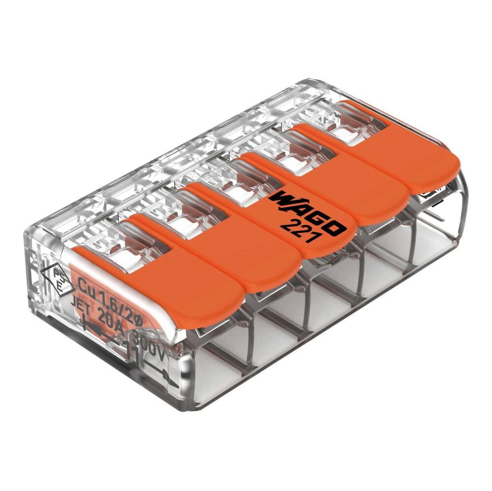 Wago Terminal Block (2 Way / 3 Way / 5 Way) - 221 - 415 5 Way - 221 - 415 - DREMC STORE